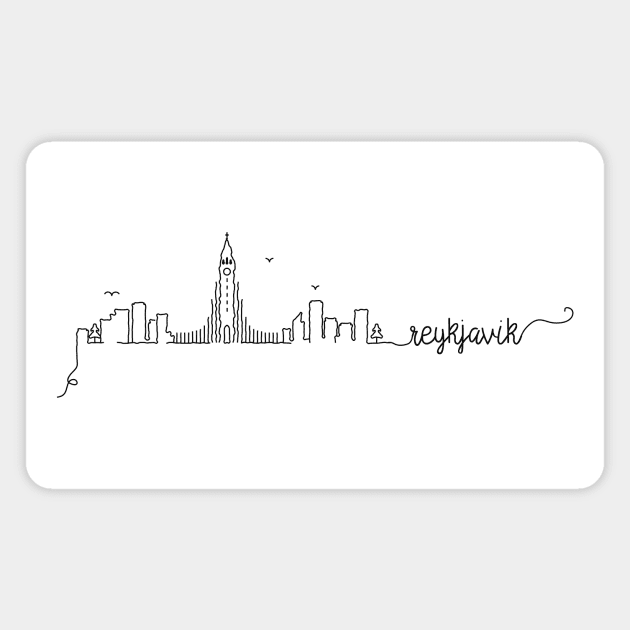 Reykjavik City Signature Magnet by kursatunsal